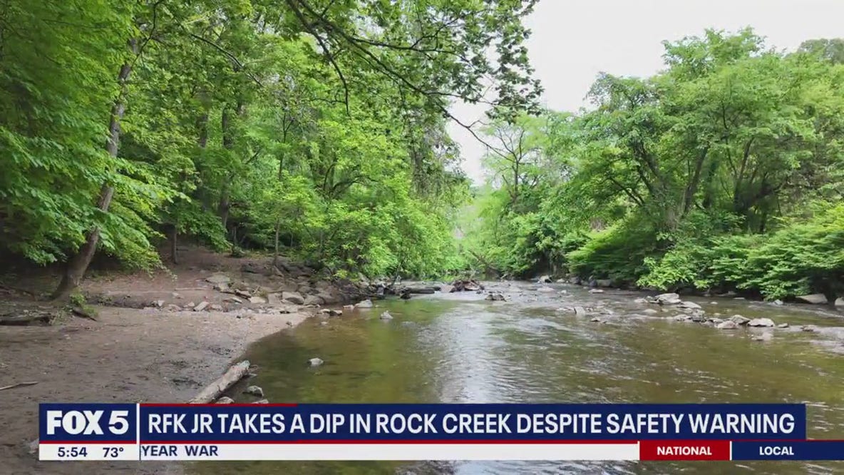 HHS Secretary RFK Jr. takes grandkids swimming in Rock Creek